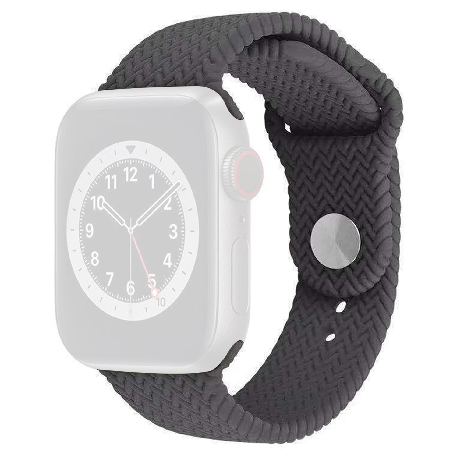 For Apple Watch Series 9 8 7 41mm / 6 5 4 SE (2022) SE (2023) SE 40mm / 3 2 1 38mm Silicone Watch Band Woven Texture - Black For Apple Watch Series 9 8 7 41mm / 6 5 4 SE (2022) SE (2023) SE 40mm / 3 2 1 38mm Silicone Watch Band Woven Texture - Black